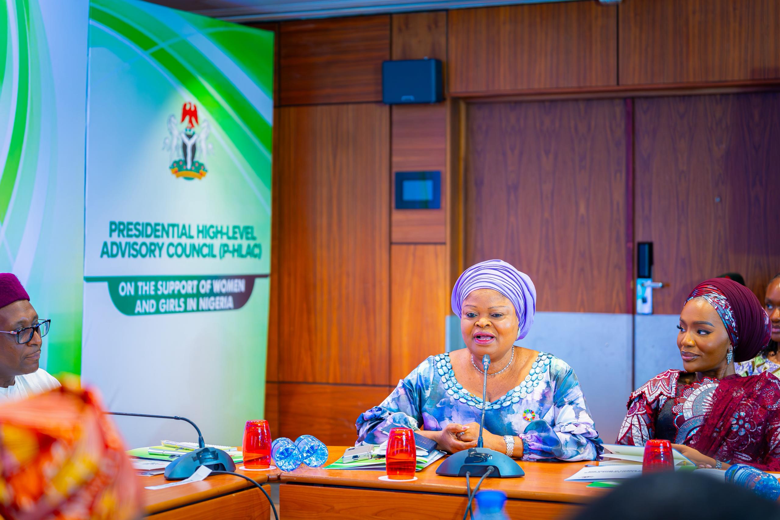 Olori Atuwatse III with members of the Presidential High-Level Advisory Council