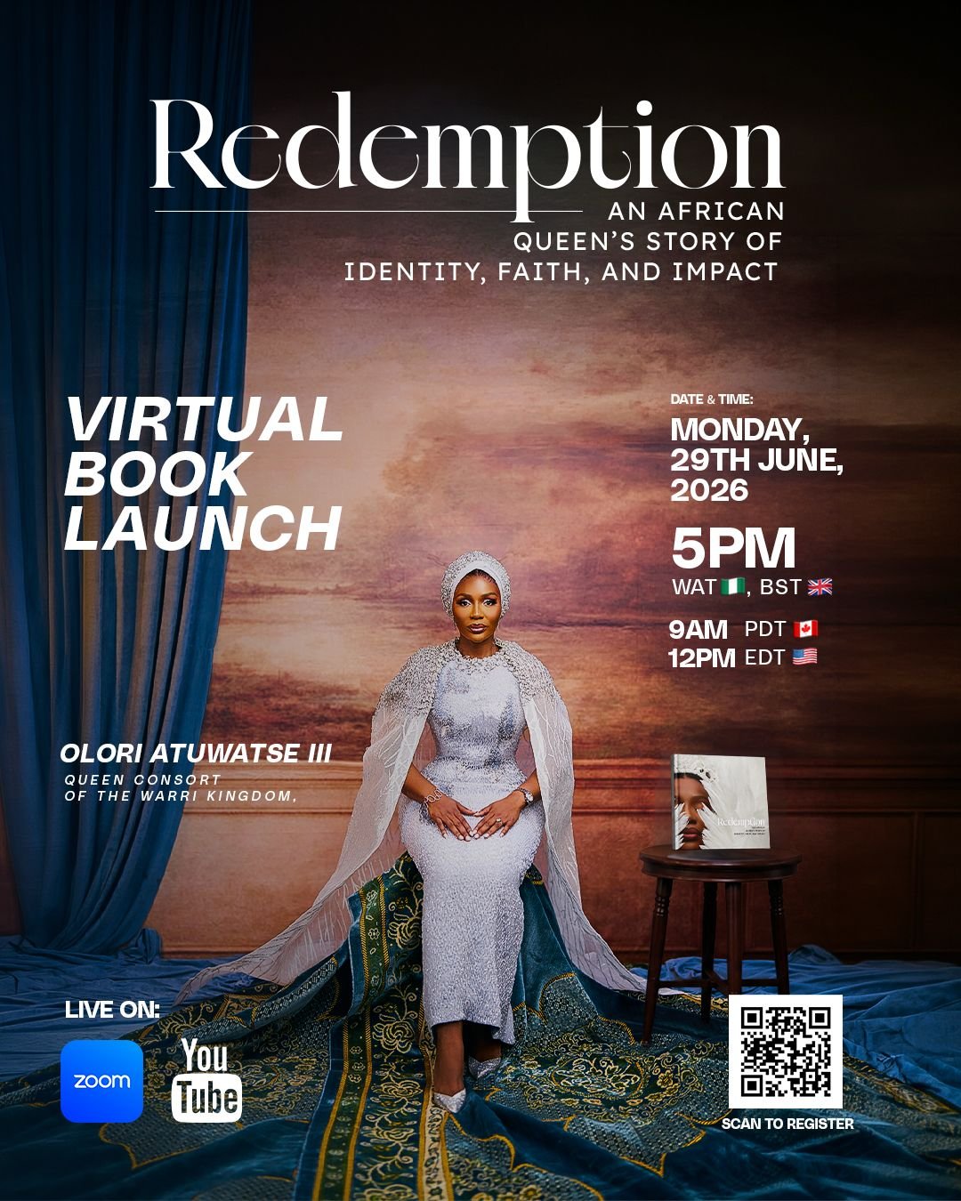 Redemption virtual book launch with Olori Atuwatse III