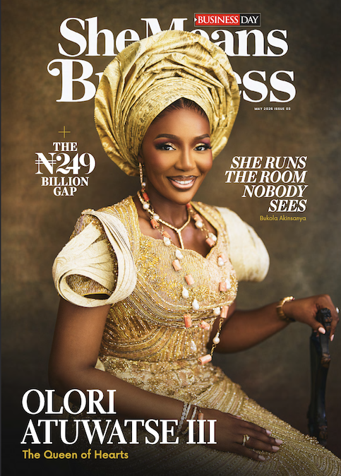 Olori Atuwatse III on the cover of BusinessDay's She Means Business May 2026 edition