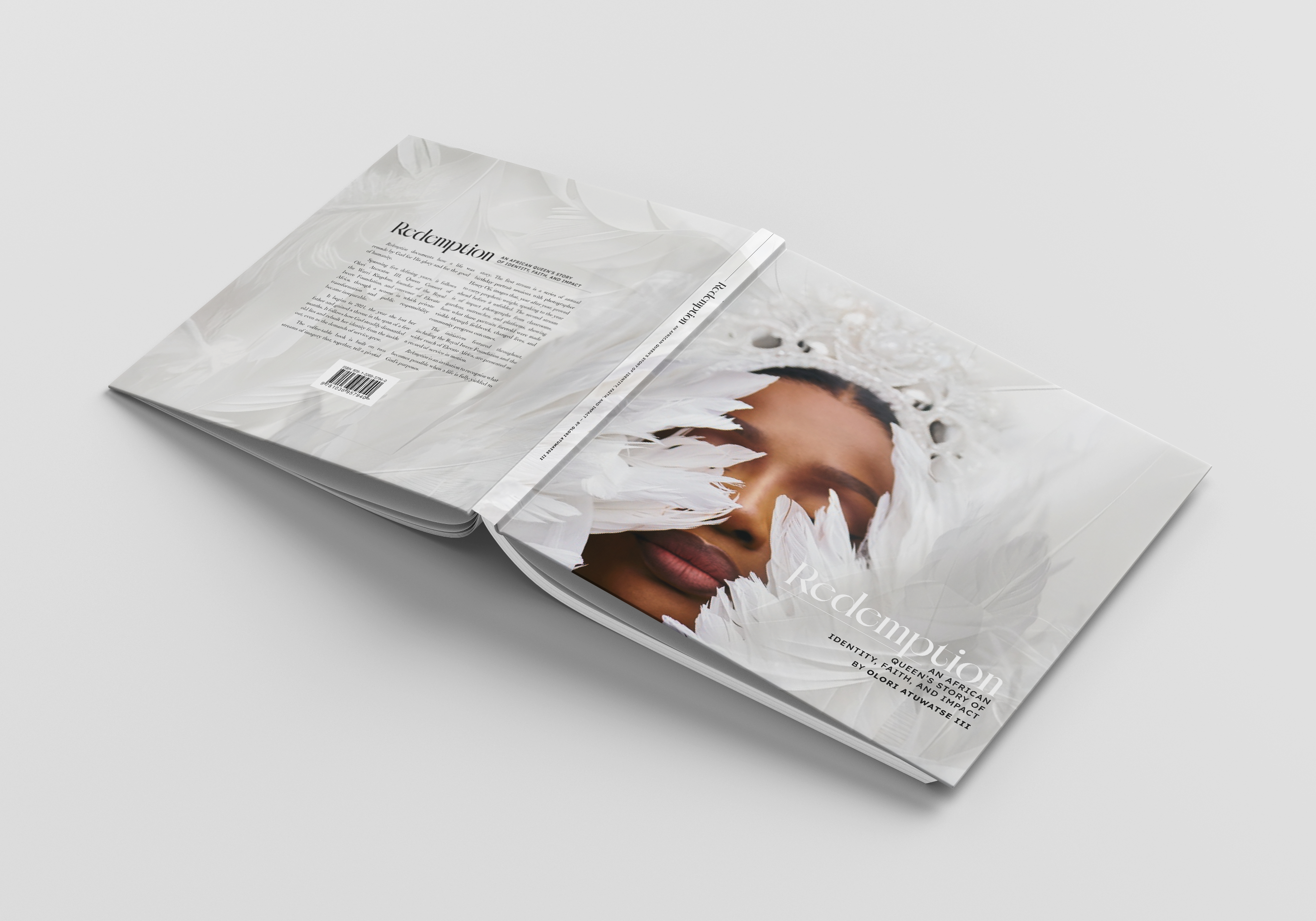 Open mockup of Redemption book
